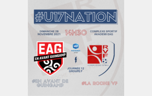 Déplacement à l'EAG pour nos U17 nation ! 