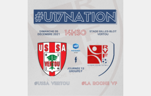 Dernier match de la phase aller à Vertou pour nos U17 ! 