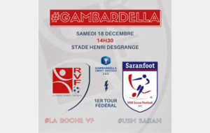 Coupe Gambardella pour nos U18 ce samedi ! 