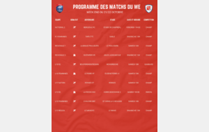 PROGRAMME DU WEEK END !