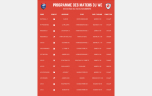 PROGRAMME DU WEEK END !