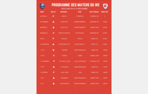 PROGRAMME DU WEEK END