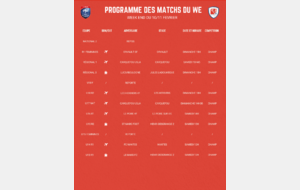 PROGRAMME DU WEEK END !