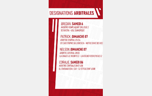 DESIGNATIONS ARBITRALES