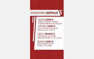 DÉSIGNATIONS ARBITRALES