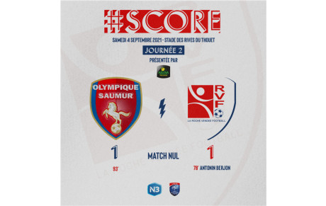 Journée 2 : Oly. Saumur FC 1 - 1 La Roche VF