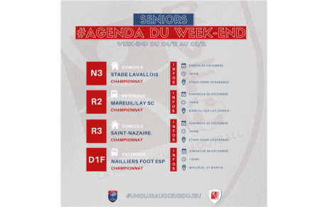 AGENDA DU WEEK-END !