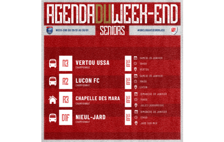 AGENDA DU WEEK-END !