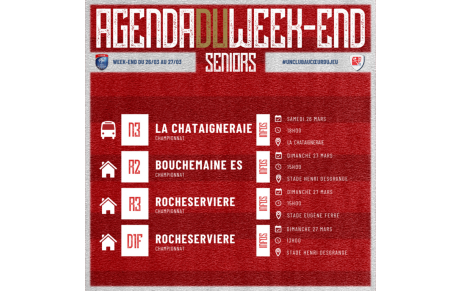 AGENDA DU WEEK-END !