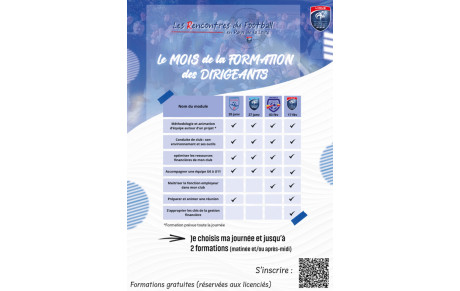 Mois de la formation des Dirigeants LFPL