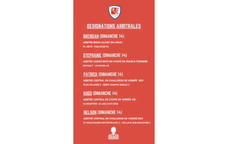 DÉSIGNATIONS ARBITRALES