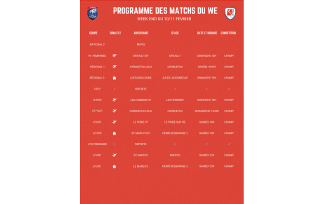 PROGRAMME DU WEEK END !