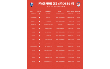SUPER PROGRAMME DU WE !