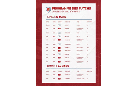 PROGRAMME DU WE