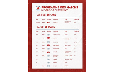 PROGRAMME DU WEEK-END