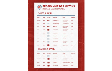 PROGRAMME DU WEEK END 