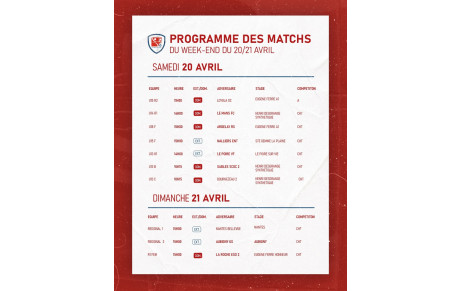PROGRAMME DU WEEK END !