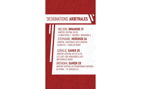 DESIGNATIONS ARBITRALES