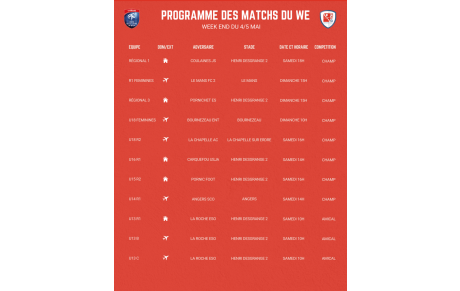 PROGRAMME DU WEEK-END